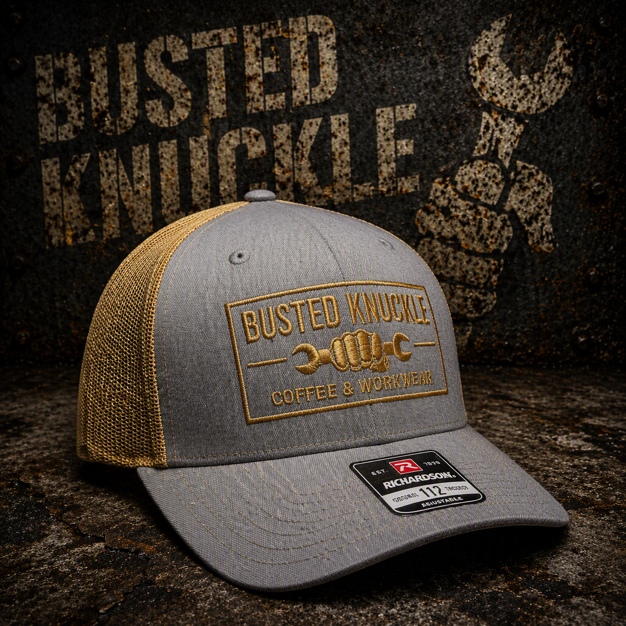 BKB Trucker Hat — Gray / Gold