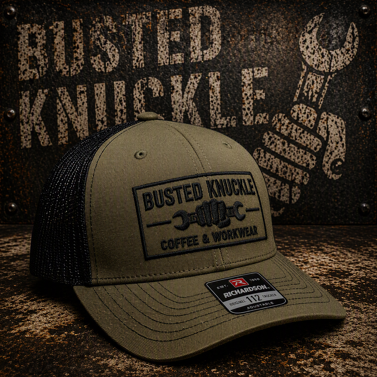 BKB Trucker Hat — OD Green / Black
