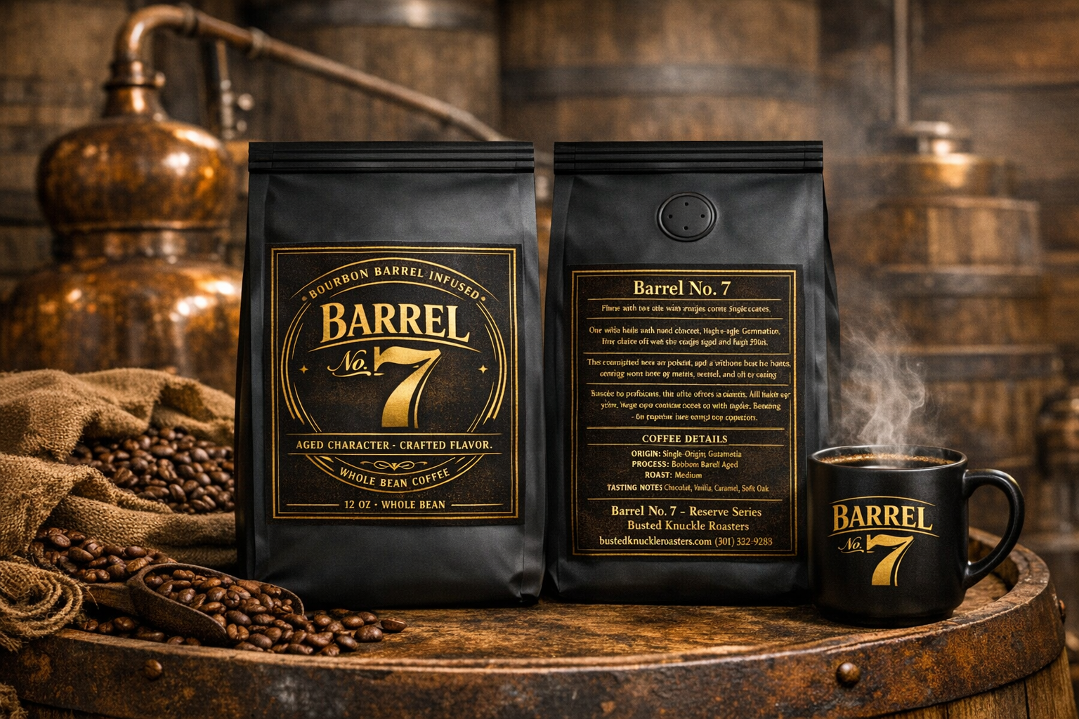 Barrel No. 7 — Bourbon Barrel Aged Coffee | Reserve Series
